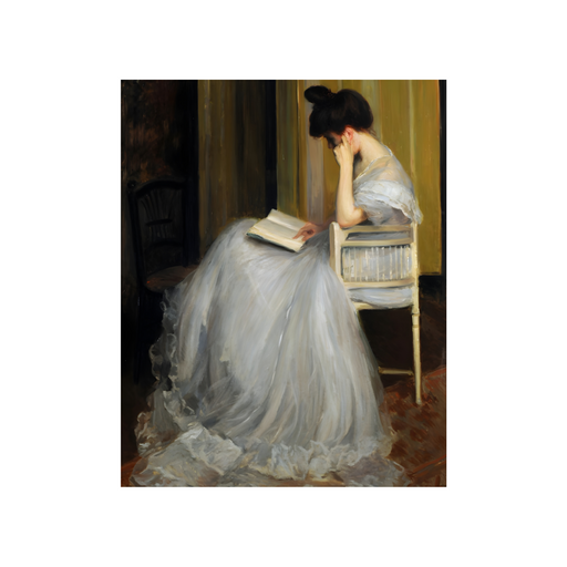 Young Woman Portrait Vintage Art Print (no frame)