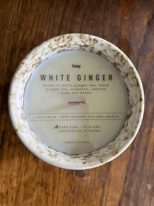 White Ginger Soy Woodwick Candle
