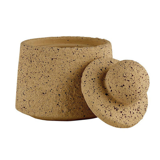 Textured Speckle Cement Canister