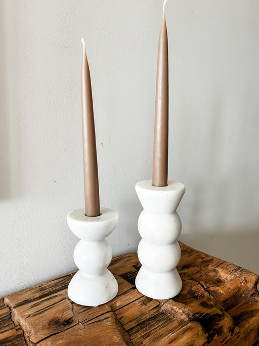 Small Solid Marble Taper Candle Holder