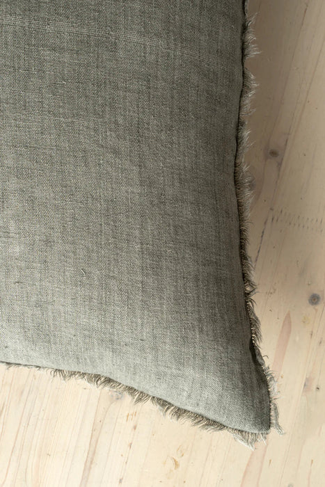 Lina Linen Pillow 24" x 24"- Warm Grey