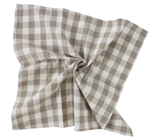 Taupe Gingham Napkin Set