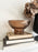 Ribbed Glass Deco Bowl
