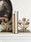Gold Cast Iron Flower Bookend Set