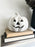 Small White Pumpkin Terracotta Jack-O-Lantern