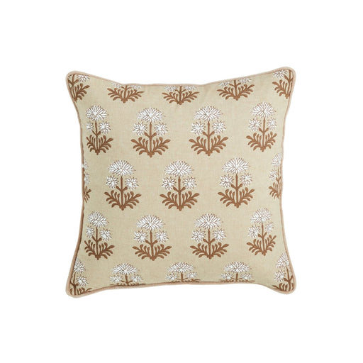 Block Print Bulb Floral Pillow