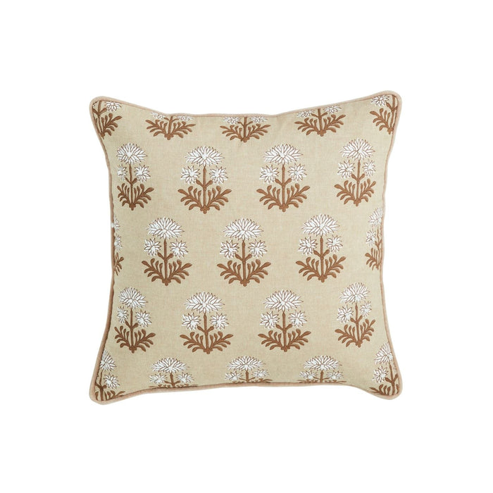 Block Print Bulb Floral Pillow