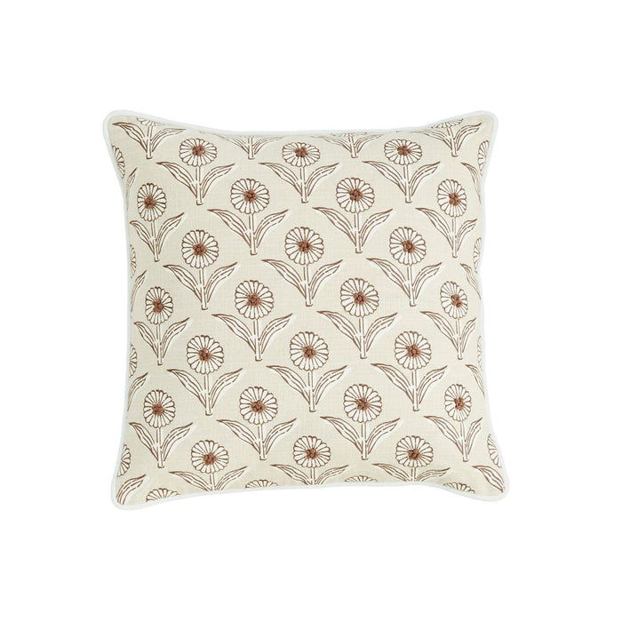 Block Print Flower Knot Pillow