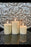 Ivory Classic Trio Battery Operated Pillar Set