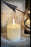 Ivory Glass Battery Operated 3x5 Pillar Candle