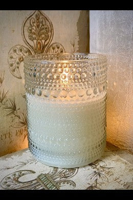 Hobnail Battery Operated Pillar Candle- 3.5" x 4"