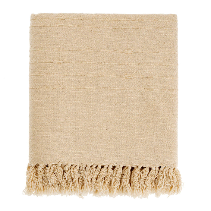 Sola Natural Woven Throw Blanket