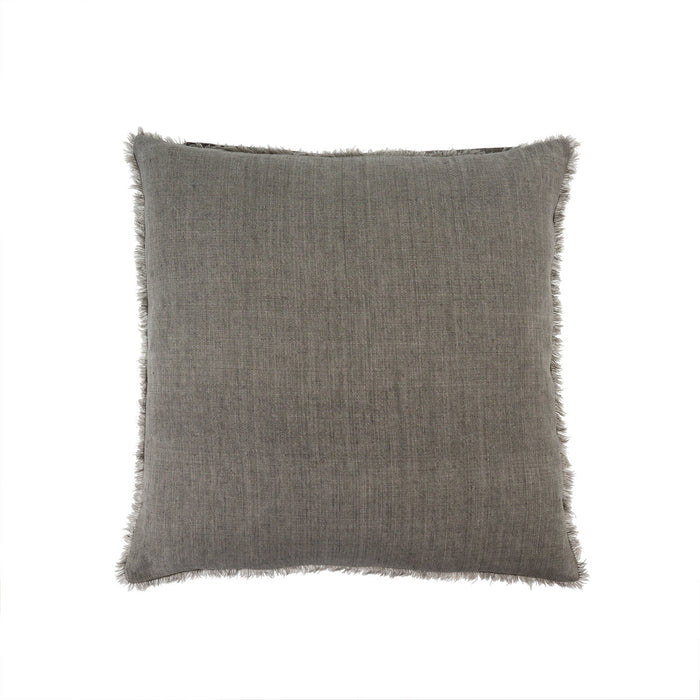 Lina Linen Pillow 24" x 24"- Warm Grey