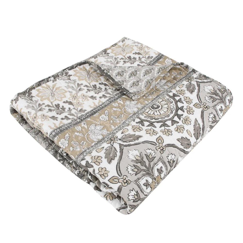 Lirelle Reversible Quilted Throw Blanket