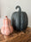 12"H Black Terracotta Pumpkin