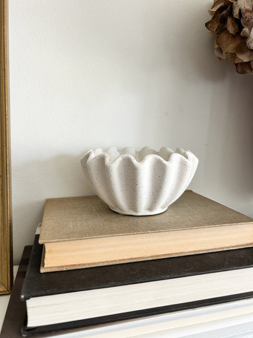 Small Stoneware Wavy Bowl