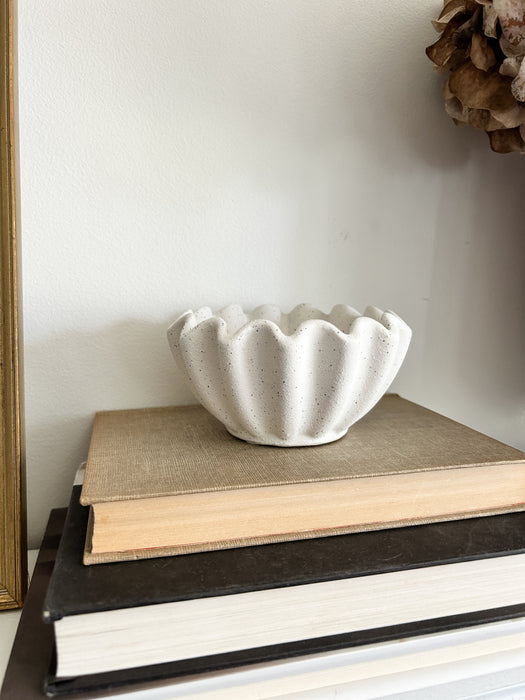 Small Stoneware Wavy Bowl