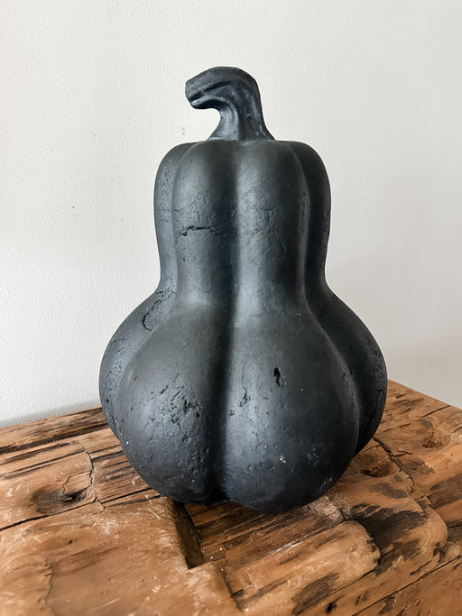 Large Black Terracotta Gourd