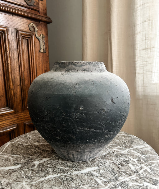 Charcoal Plum Antiqued Vase