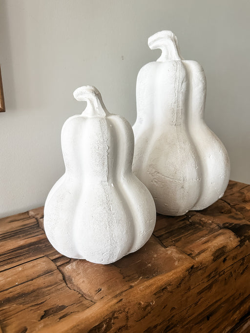 Large White Terracotta Gourd