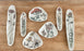 Floral Organic Stoneware Large Dish Assorted