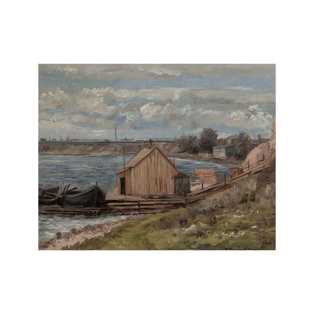 Coastal Landscape Vintage Art Print (no frame)