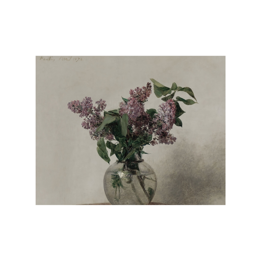 Lilacs Still Life Vintage Art Print (no frame)