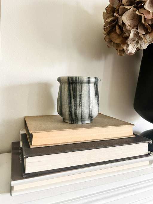 Mini Black Marble Pot