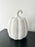 12"H White Terracotta Pumpkin