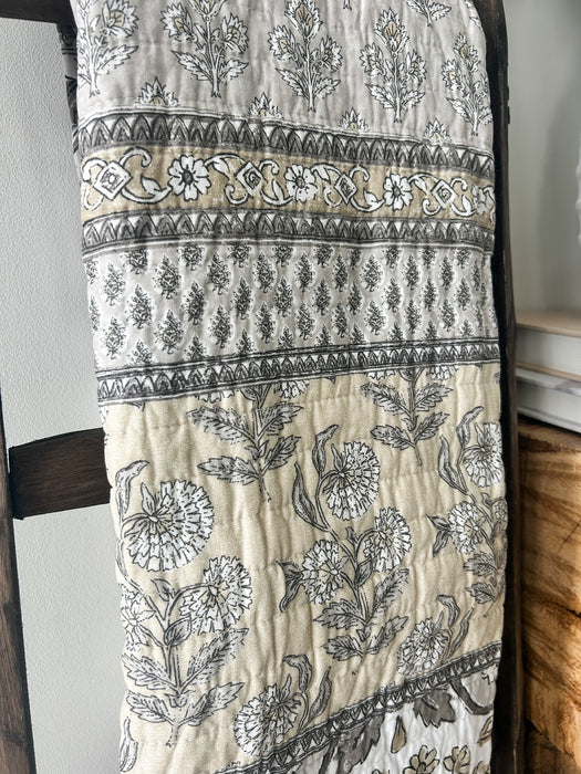 Lirelle Reversible Quilted Throw Blanket