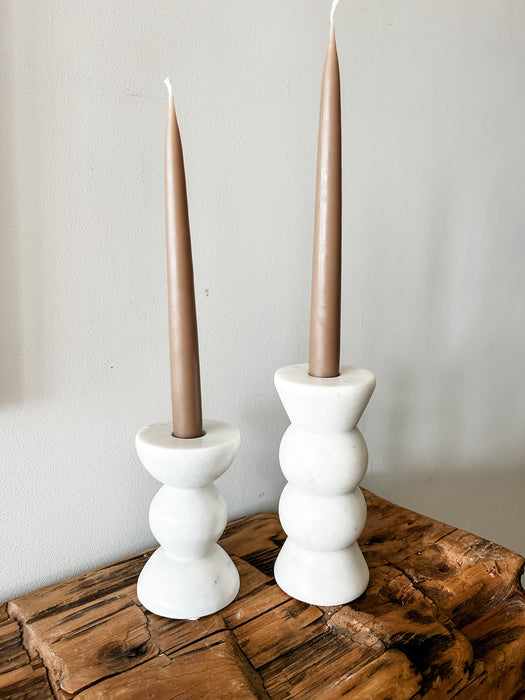 Small Solid Marble Taper Candle Holder