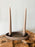 Brown Dual Taper Candle Holder