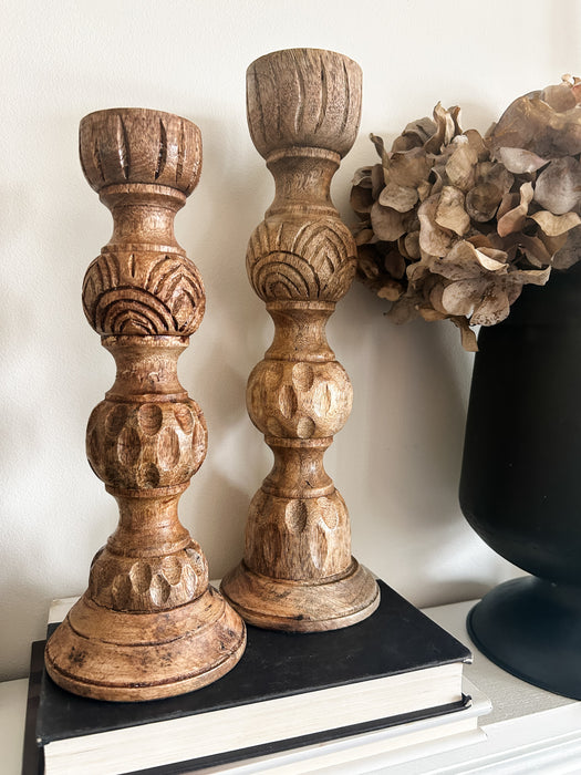 Hand Carved Taper Candles Assorted
