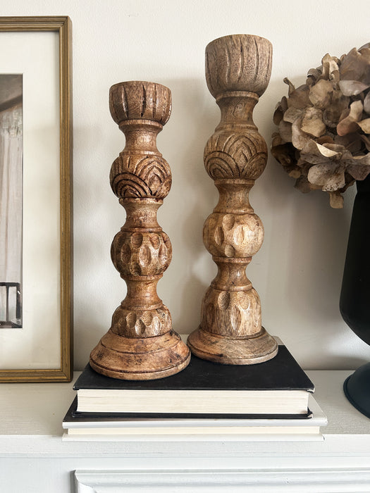 Hand Carved Taper Candles Assorted