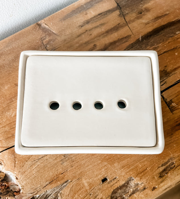 Rectangle Stoneware Soap Tray Assorted Colours