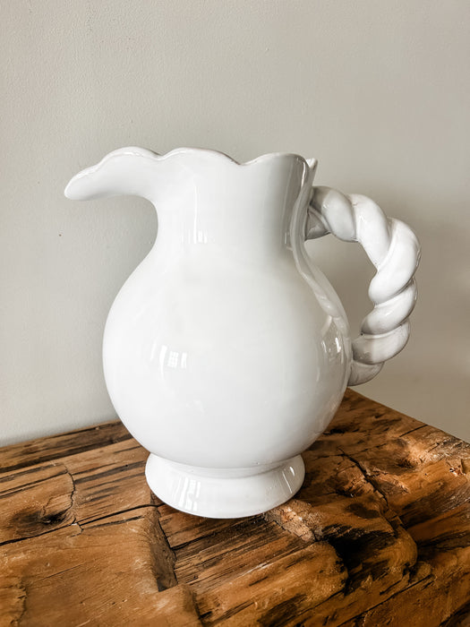 Twisted Handle Terracotta Pitcher