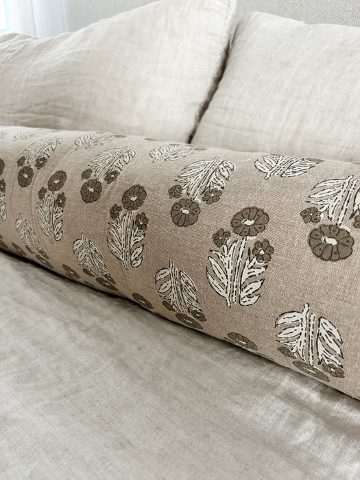 Block Print Bolster Pillow