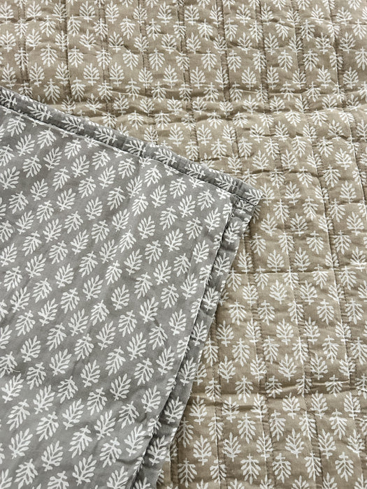 Aditya Taupe Bedding Quilt Set