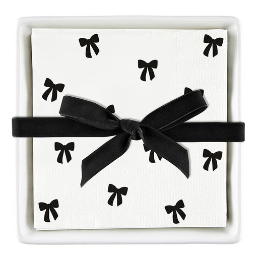 Ribbon Napkin & Ceramic Tray Hostess Gift