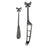 Gunmental Bow Cheese Knives Set