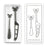 Gunmental Bow Cheese Knives Set