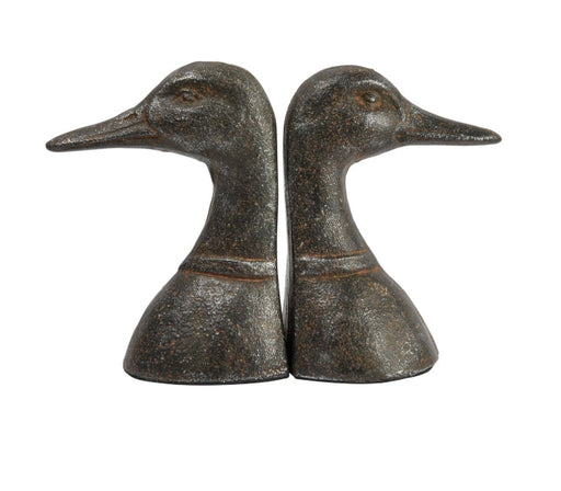 Cast Iron Duck Head Bookend Set