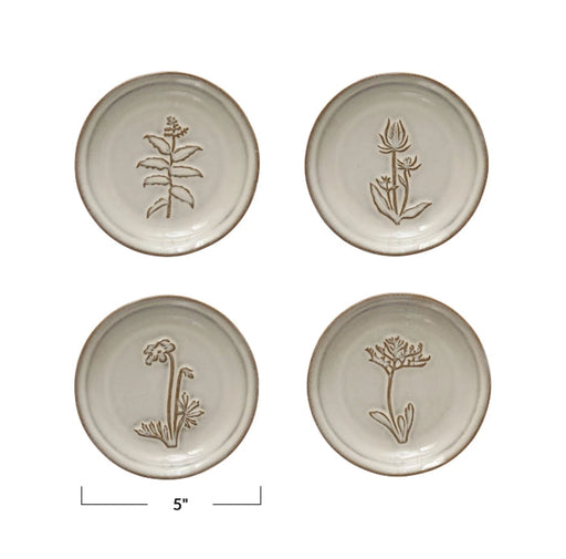 Embossed Flower Tidbit Dish Assorted
