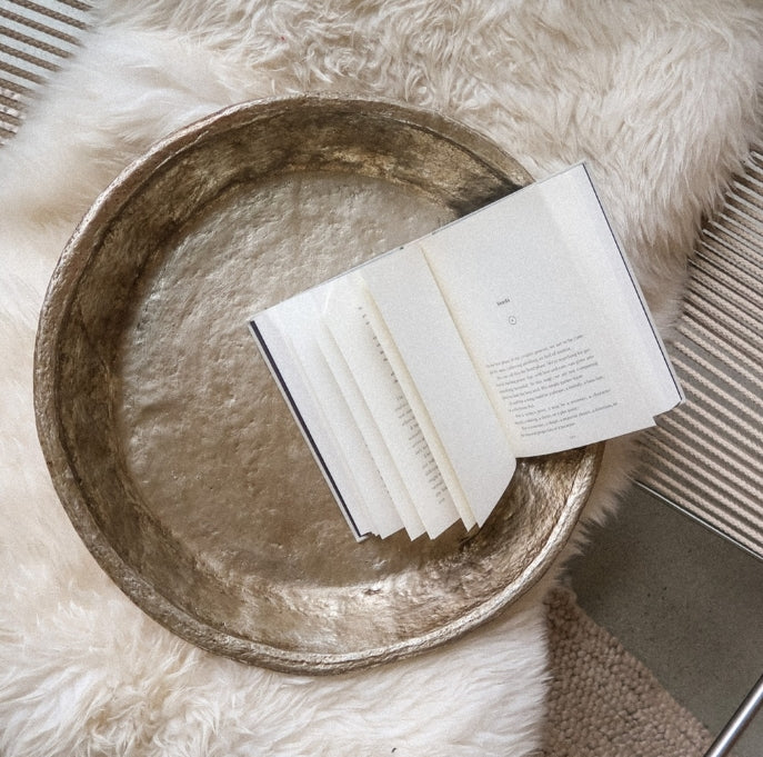 Gilded Paper Mache Tray