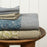 Olive Green Striped Double Cloth Napkin Set of 4