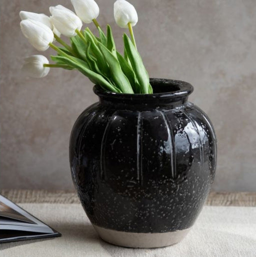 Large Black Glaze Vase