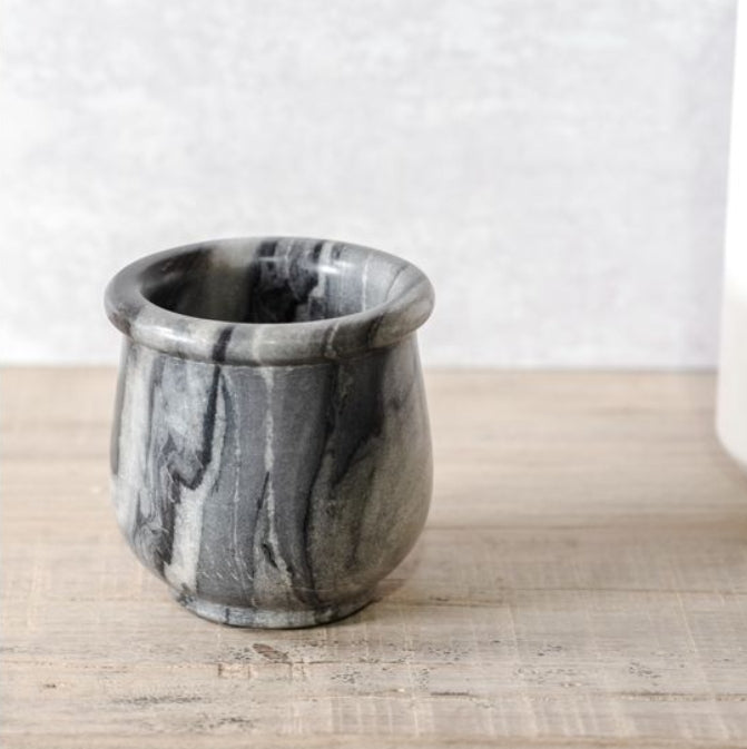 Mini Black Marble Pot