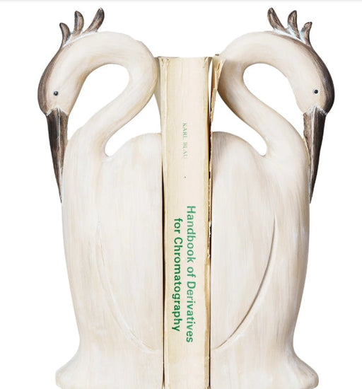 Hand Painted Heron Bookend Set