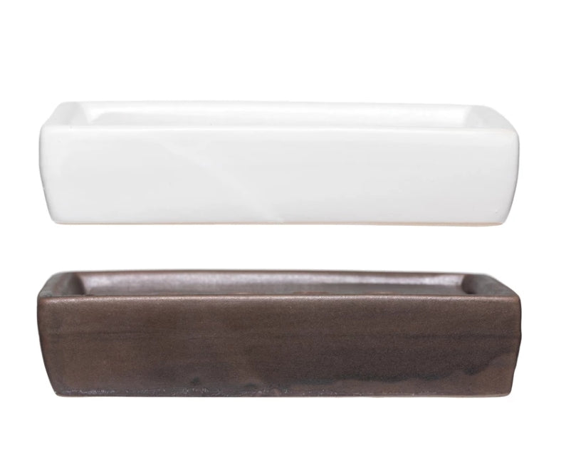 Rectangle Stoneware Soap Tray Assorted Colours