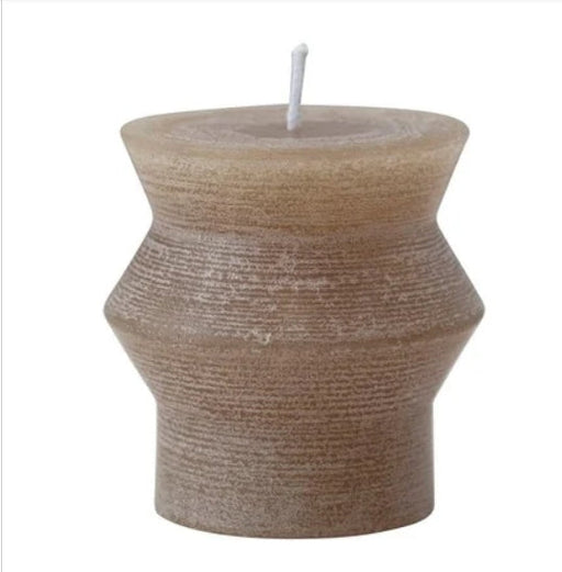 Olive Totem Pillar Candle